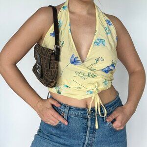 Rouje Paris "Amber" floral yellow top (small)